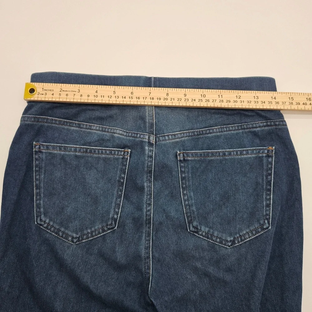 Time and Tru Womens Pull On Jeggings Dark Wash High Rise Denim Pants Size M 8-10 - Picture 4 of 9